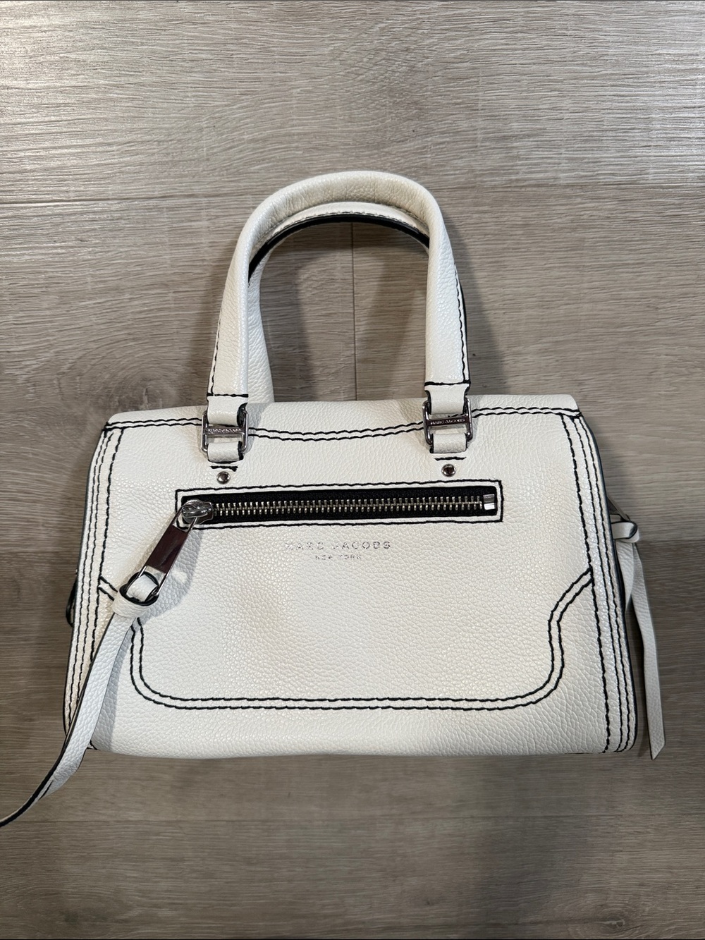 Marc Jacobs White Leather Satchel Handbag